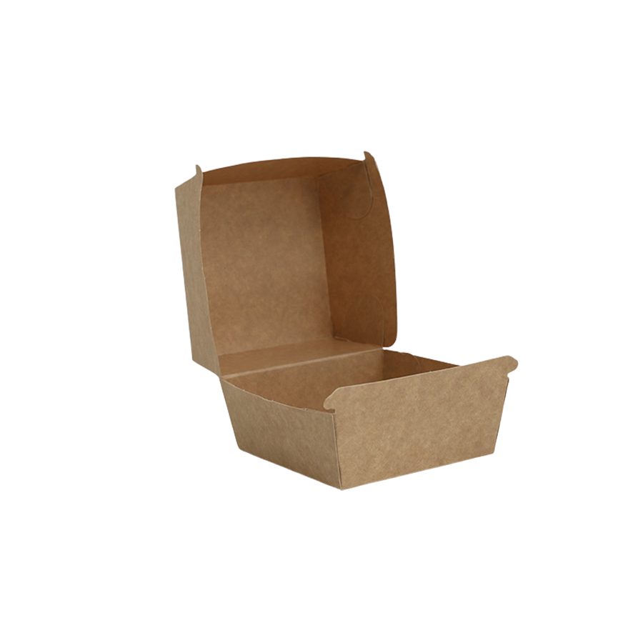 BURGER BOX M KRAFT PLASTIC FREE